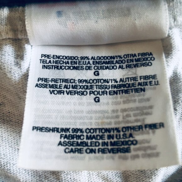 NWOT Rod Steward Crew T- Shirt Cotton Size L Gray Stedman By Hanes USA-Mexico - Picture 4 of 5